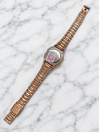 Reloj Digital Vintage Estilo Retro Dorado Rosado
