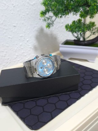 Reloj Benyar Cronógrafo Azul Plateado