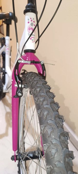 Bicicleta 24 Blanca y Fucsia