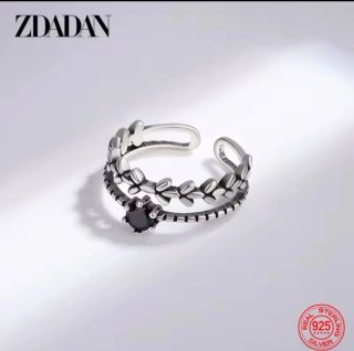 Anillo Plata 925 Ajustable Zdadán Negro