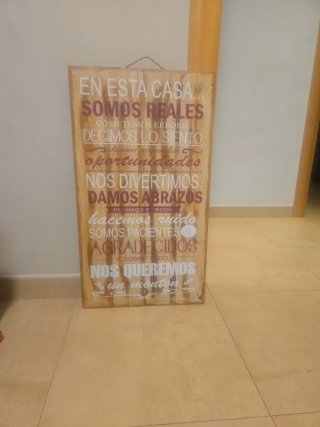 Cuadro Decorativo Frases Hogar Madera