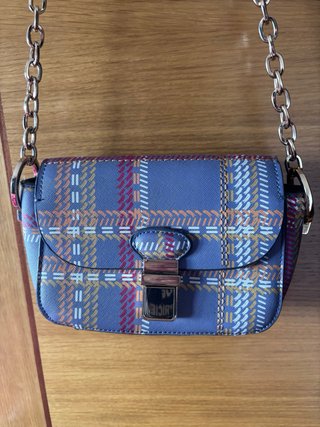 Bolso pequeño mujer cuadros multicolor