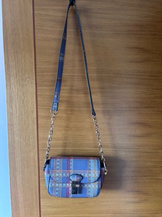 Bolso pequeño mujer cuadros multicolor