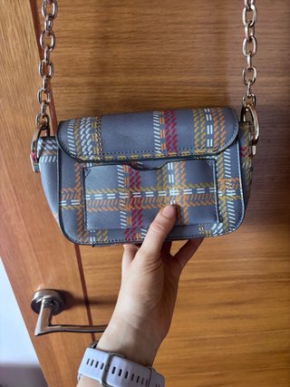 Bolso pequeño mujer cuadros multicolor