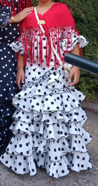 Traje Flamenca Niña 11 Años Lunares
