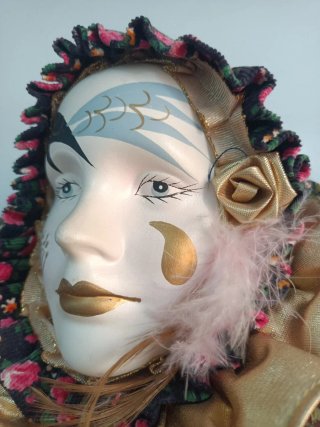 Maschera veneziana decorativa vintage fatta a mano