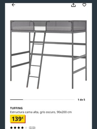Cama alta IKEA