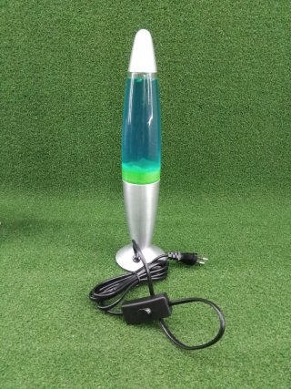 Lámpara Lava InnovaGoods Verde y Plateada