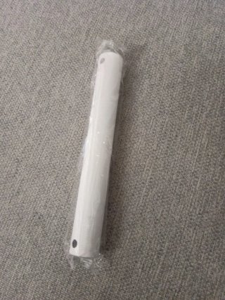 Tija extensión ventilador blanca