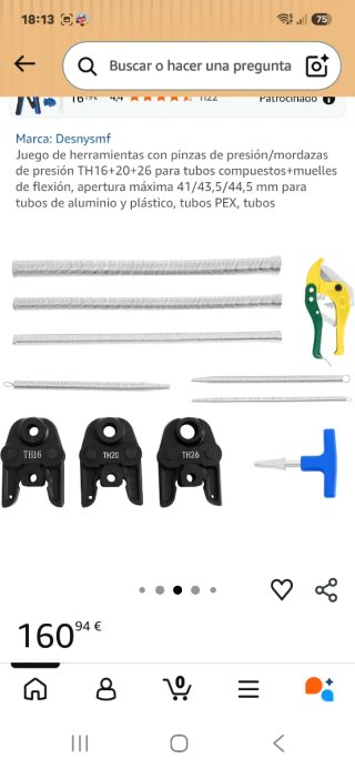 Kit Herramientas Prensado Tubos