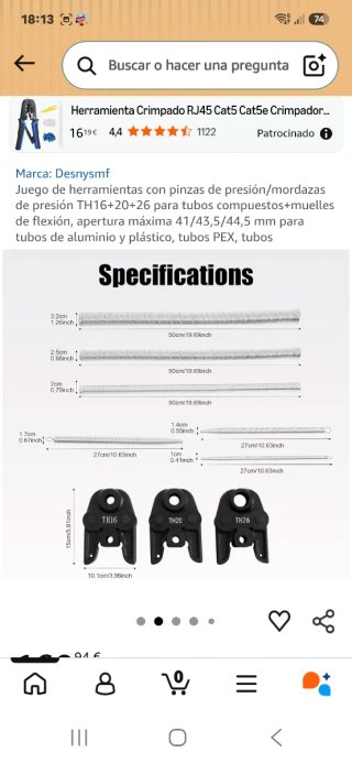 Kit Herramientas Prensado Tubos