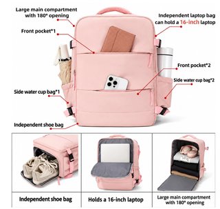 Mochila Beige 40x30x20cm
