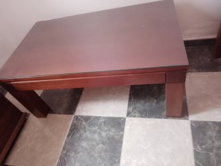 Mesa de centro madera con cristal