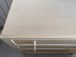 Cómoda 3 cajones madera beige