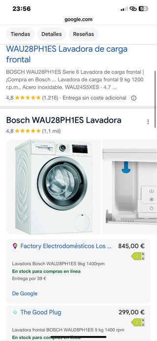 Lavadora Bosch Serie 6 9kg