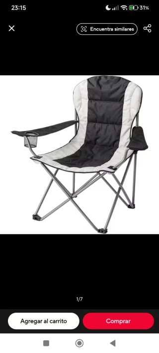 Silla de camping plegable