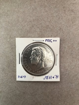 Moneda Amadeo I Rey de España 1871
