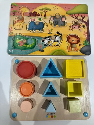 2 Juegos Madera Niños 18 Meses con sonidos