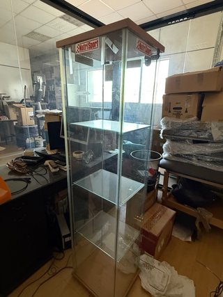 Vitrina/expositor de cristal 4 baldas
