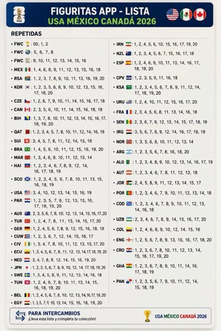 Packs Cromos Personalizados Mundial 2026