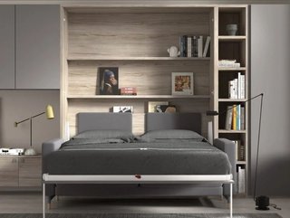 CAMA ABATIBLE 140 Y ARMARIOS Adv