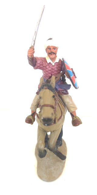 Figura de plomo Guerrero Afgano a Caballo