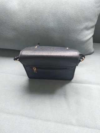 Bolso piel negro elegante 3 cremalleras