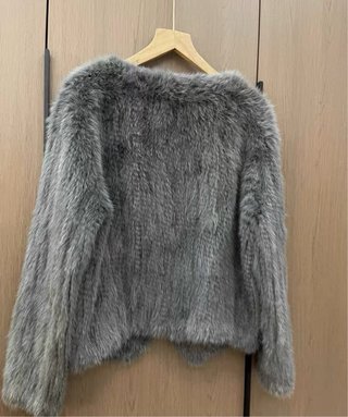 Abrigo de visón gris