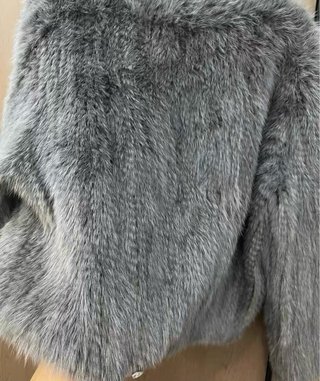 Abrigo de visón gris
