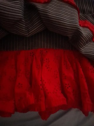 Falda Gitana Mujer Talla 50 Marrón y Rojo