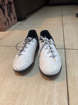 Botas de fútbol Nike Phantom Oro/Blanco