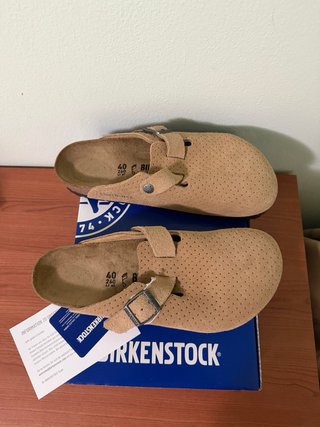 Sabot Birkenstock Boston Pelle Beige 40