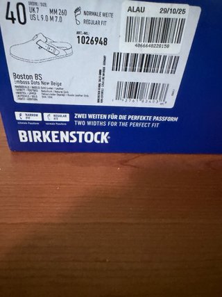 Sabot Birkenstock Boston Pelle Beige 40