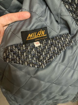 Bomber Vintage Lana Milán Barcelona Gris azulado