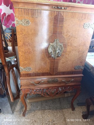 Mueble Bar Vintage Madera y Mármol