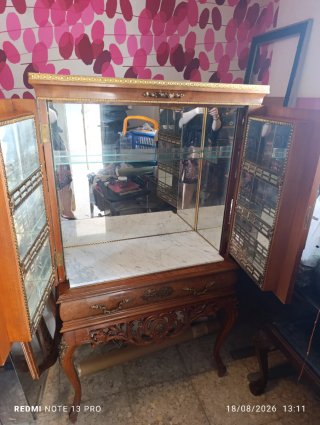 Mueble Bar Vintage Madera y Mármol