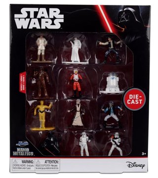 12 Mini Personaggi Metallo Die-Cast star wars