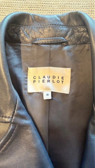 Chaqueta de cuero azul CLAUDIE PIERLOT