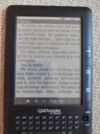 Cyberbook e.touch Lector eBook Negro