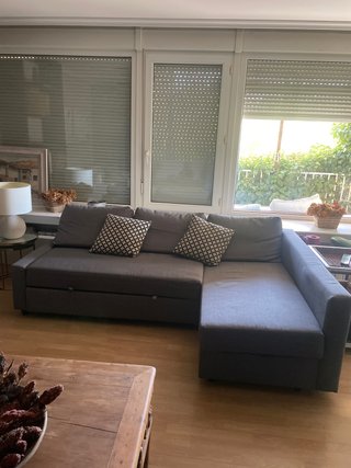 Sofá Cama Chaise Longue Gris
