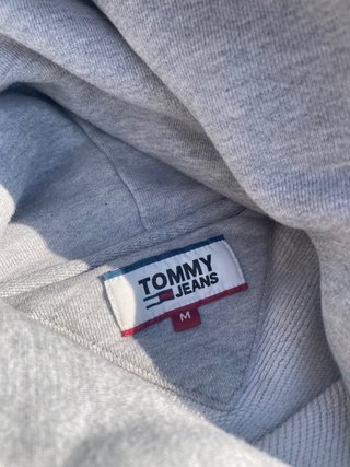 Felpa Tommy Jeans Grigia Logo Grande