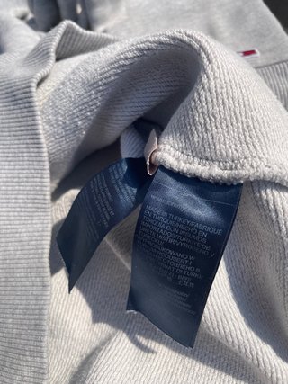Felpa Tommy Jeans Grigia Logo Grande
