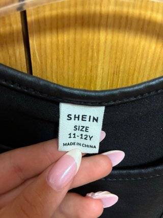 Vestido Negro Cuero Talla Única