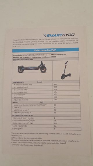 Patinete Eléctrico SmartGyro Speedway Pro
