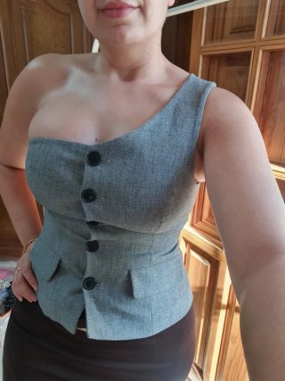 Top gris zara