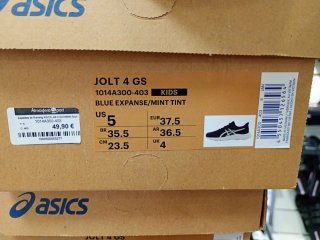 Zapatillas Asics Jolt 4 Azul/ verde talla 37,5