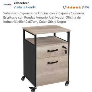 Cajonera  Archivador Oficina con Ruedas y carpetas