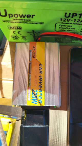 Kit solar 20w completo con inversor y batería 12Ah