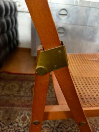 Juego de 4 Sillas de Madera y Rattan