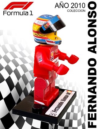 Figura Lego Fernando Alonso 2010 Colección